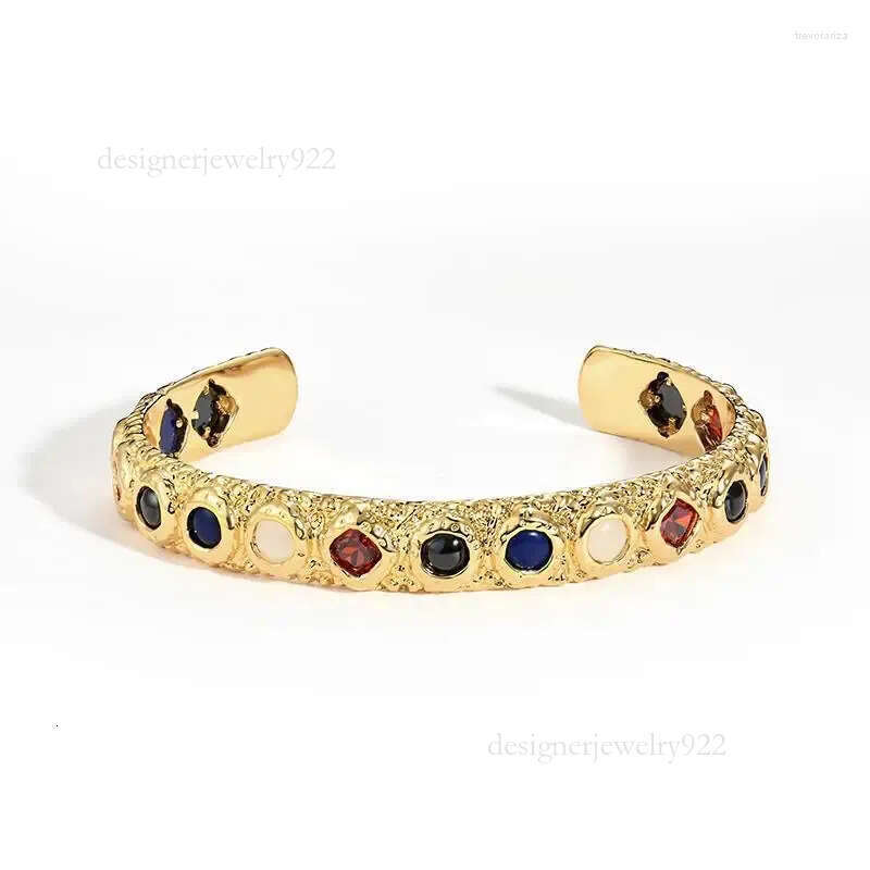 Retro design gemstone inlaid bracelet Christmas gift for women girls