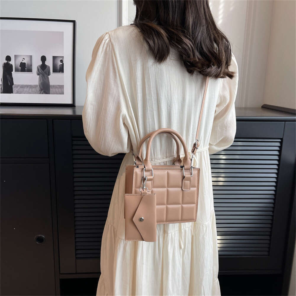 Designer Bag Winter Shoulder Bags For Women Fashion Plaid Pattern PU Leather Crossobdy Bags Black Tote Handbags Phone Bag Small Square Bag handbag