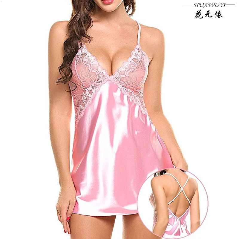 Sexy Crotchless White Underwear Women Lace Hollow Bra Set Erotic Costume Teddy Baby Doll Dress Deep V Open Porn Lingerie 241105