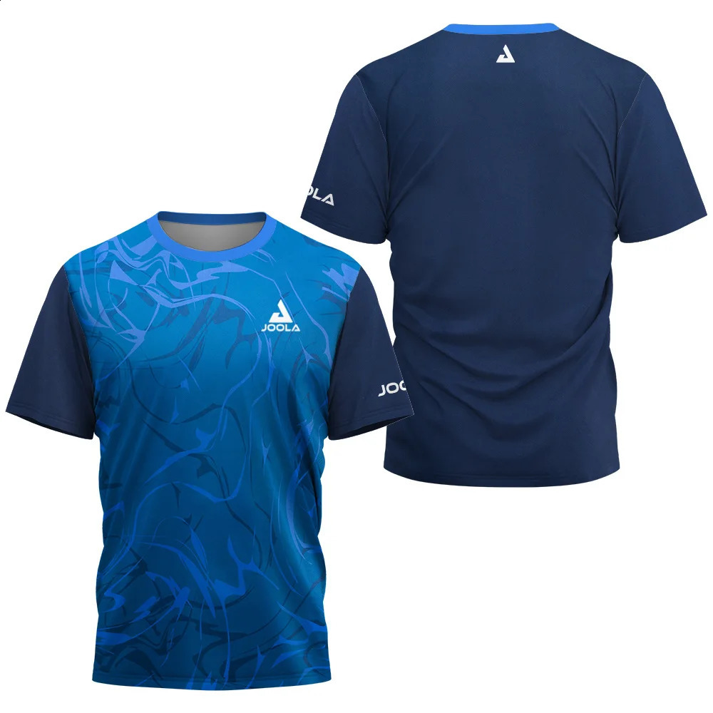 2024 mens summer Table tennis monogram print Mens badminton Tennis Quick dry short sleeve Tops sports Tshirt 241105