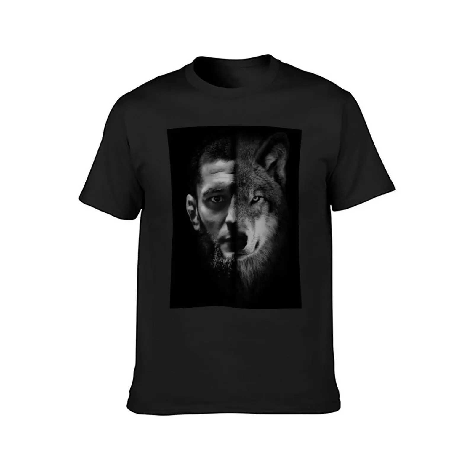 Khamzat Chimaev Borz Wolf T-shirt Korean Fashion Mens Wear W241105
