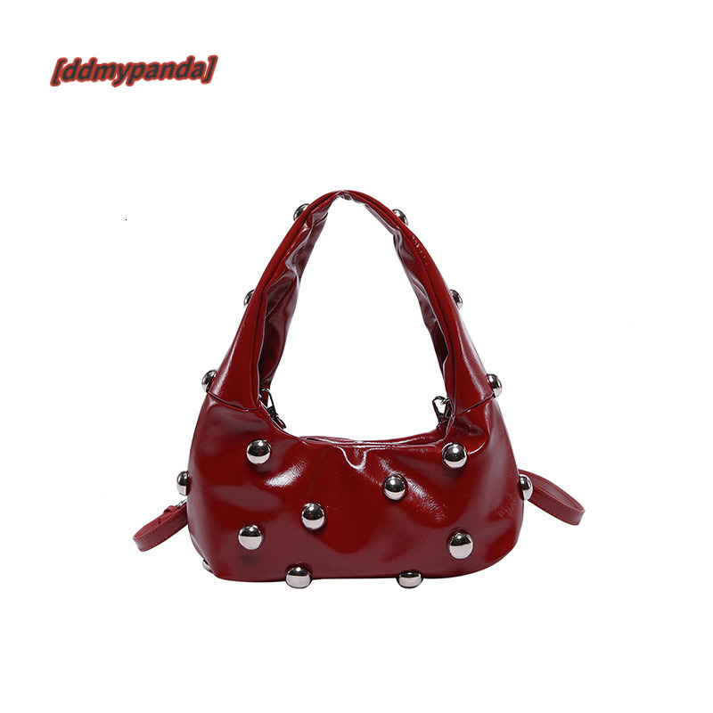 2024 New Riveted Ball Underarm Trendy Fashion, niche Design, Single Personalized Cross Shoulder Women's Bag #29 ddmypanda