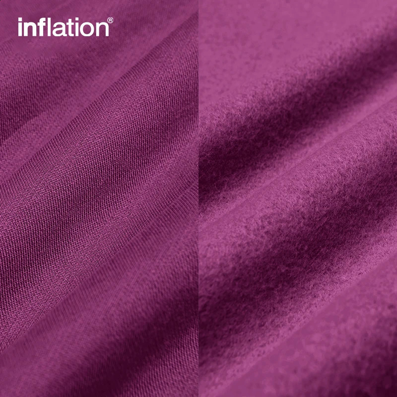 INFLATION Winter Thick Fleece Tracksuit Set Unisex Trendy Candy Color Jogging Suit Mens Matching Velvet Hoodies Set 241105