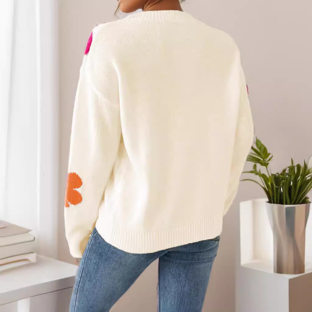Spring Autumn Harajuku Streetwear Knitwear long sleeve knit Vintage Sweater Autumn Fashion Casual Loose Thick Women's Sweaters