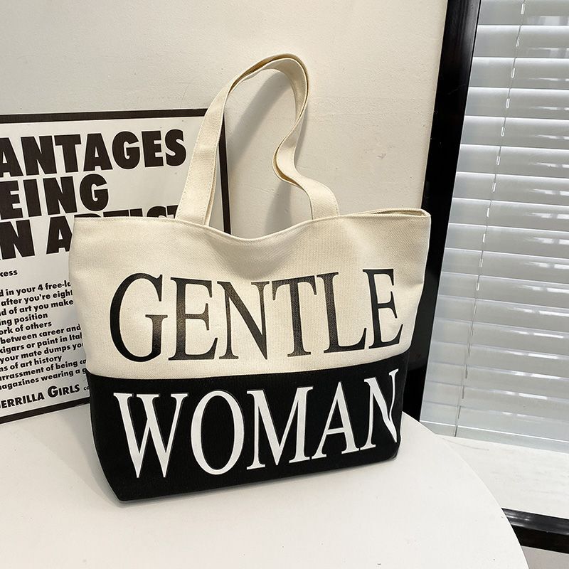 NEW New fashion designer minimalist letter canvas women s Korean casual multifunctional handheld armpit bag single shoulder handbag suitable trend for