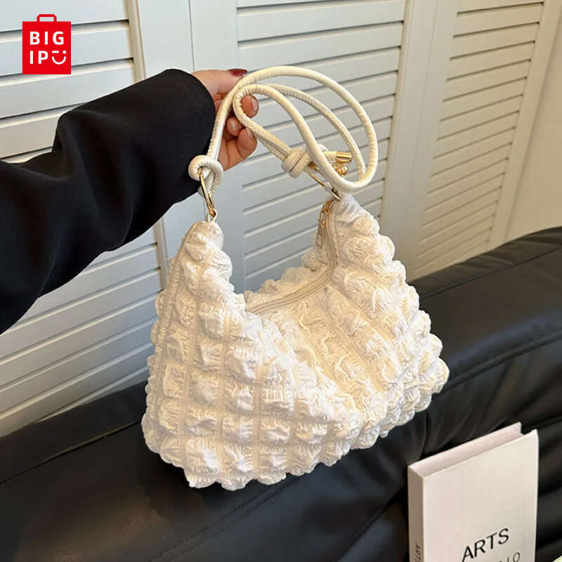 Designer Bag Canvas Wrinkle Bag For Women Shoulder Bags Pleated Bubbles Handbags Padded Casual Underarm Quilted Bag Tote Cloud Bag Purse handbag