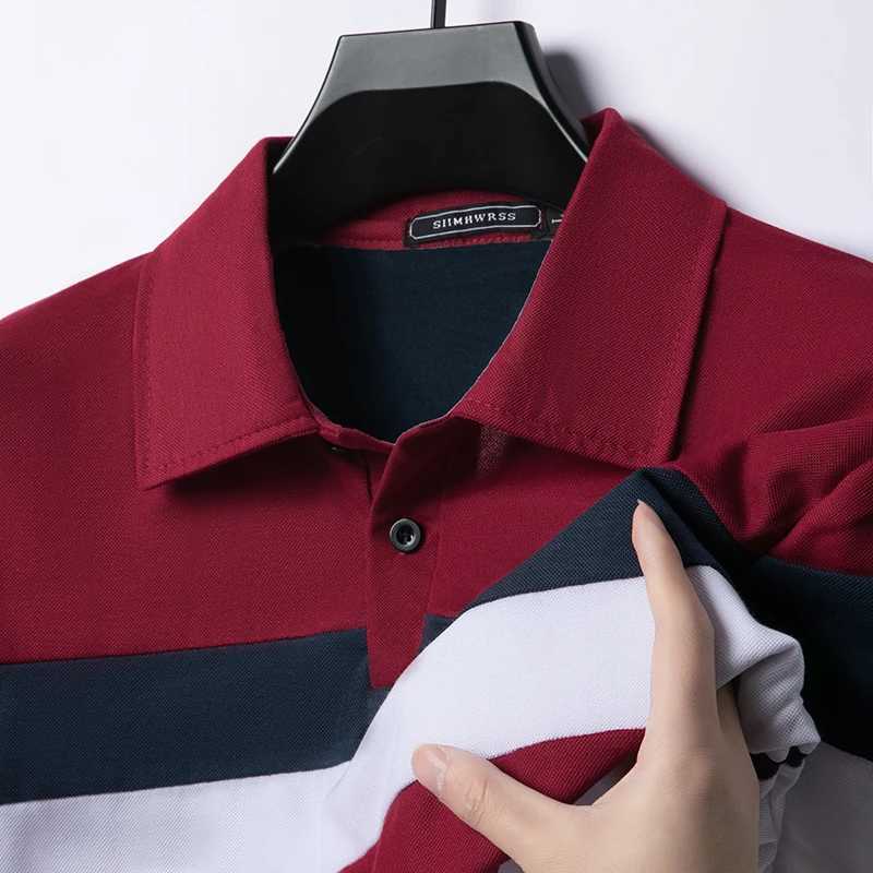Summer new mens casual slim fit shirt with breathable lapel button short Slyved top mixed color comfortable T-shirt W241104