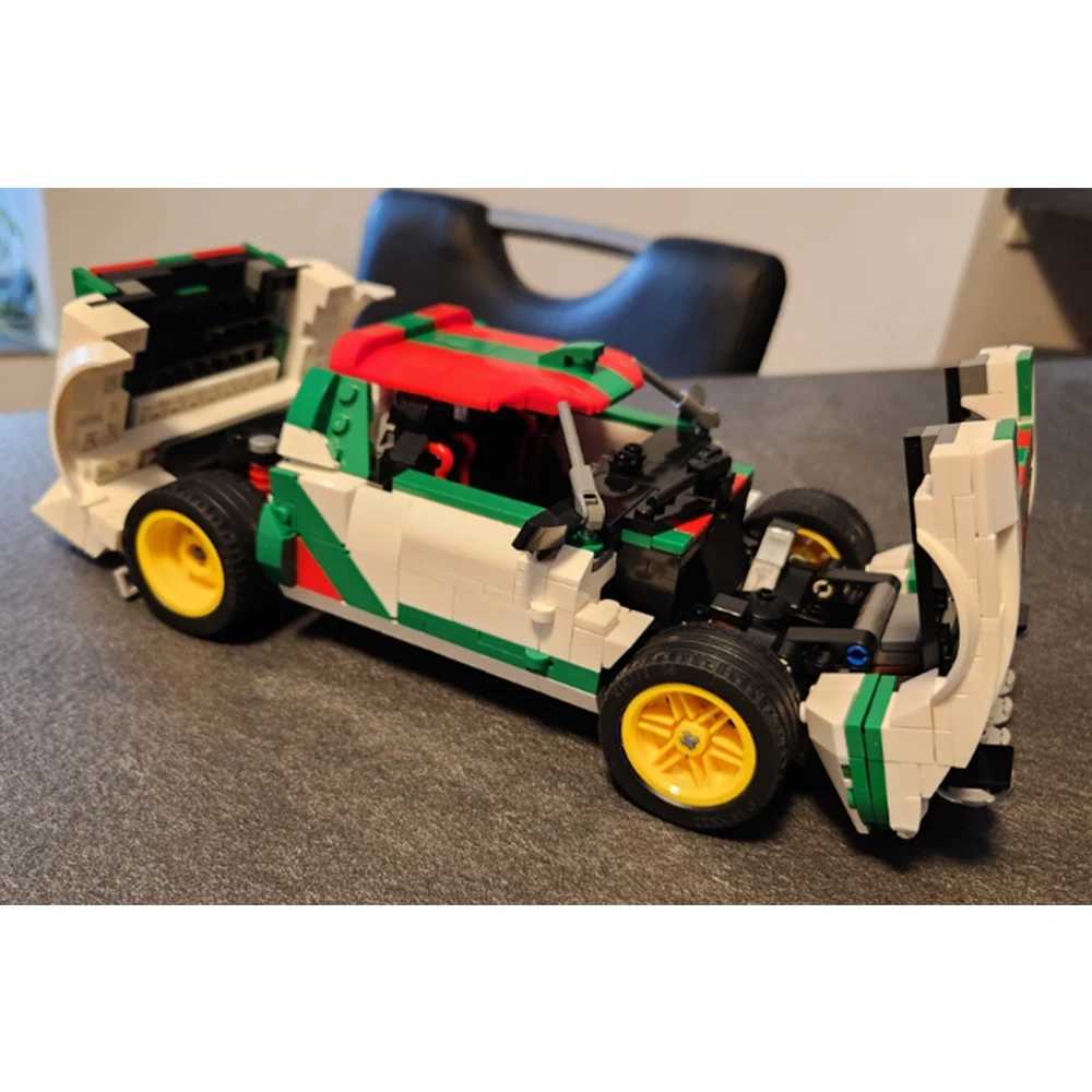 Free shipping Blocks 1023 pieces of MOC Speed Champion Lancia Rally assembled racing models toy technology car building blocks DIY childrens birthday 