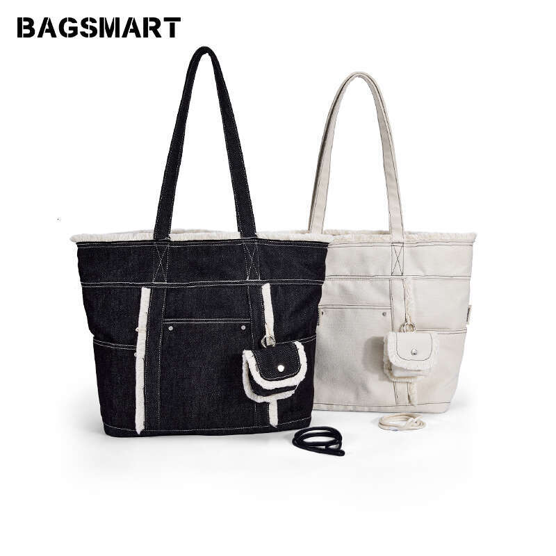 Designer Bag BAGSMART Women's Bags Canvas Travel Bag Eco Tote Bags University Handbags Large Korean Female Shoulder Bag