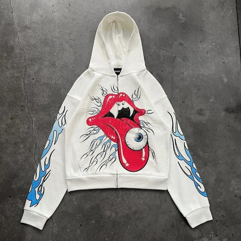 Y2K Hoodie American Hip Hop Fashion Alphabet Vintage Loose Hooded Long Sleeve Sports Hoodie Men and Women Street Wear 241105