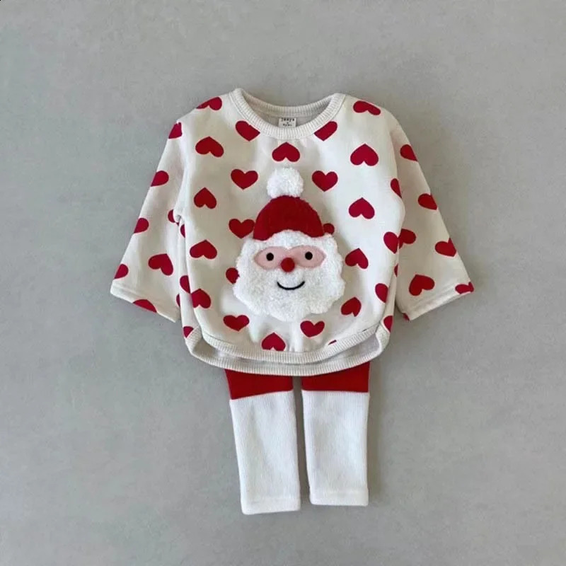 Purchase 2 wholesale baby clothing items for 2024 autumn and winter baby Christmas clothing with velvet jumpsuit or sweater top 241105
