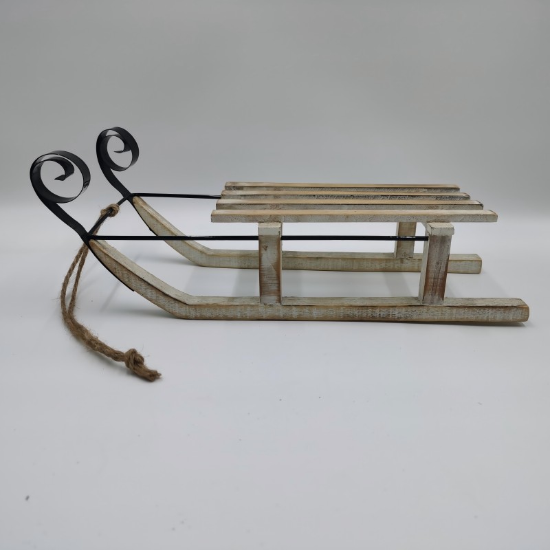 Elegant Firwood Sleigh Figurine - Perfect Accessory for Holiday Centerpieces & Collectibles