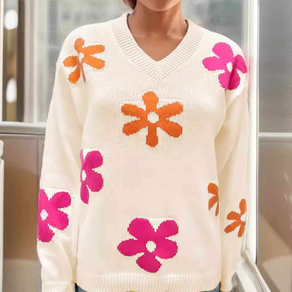 Spring Autumn Harajuku Streetwear Knitwear long sleeve knit Vintage Sweater Autumn Fashion Casual Loose Thick Women's Sweaters