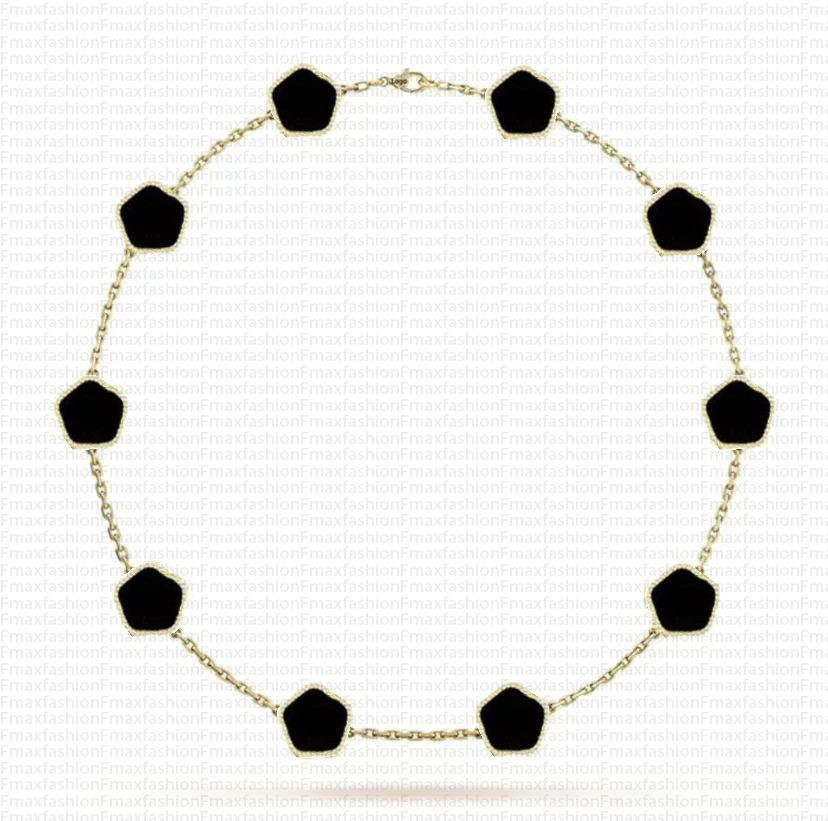 10 Motif Clover Necklace Diamond Necklaces Luxury Jewelry Designer For Women Lady 18K Gold Silver Plated Shell Necklaces Designer Fashion Jewelry Chri