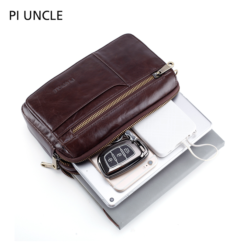 Retro Genuine Leather Men's Business Handbag Multifunctional Casual Top Layer Cowhide Leather Bag