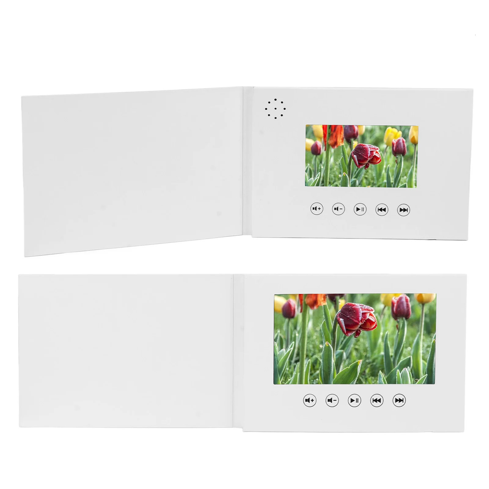 4.3in/7in Screen Electronic Greeting Card HD Video Invitation Card Video Brochure for Festival Anniversary Birthday 240323