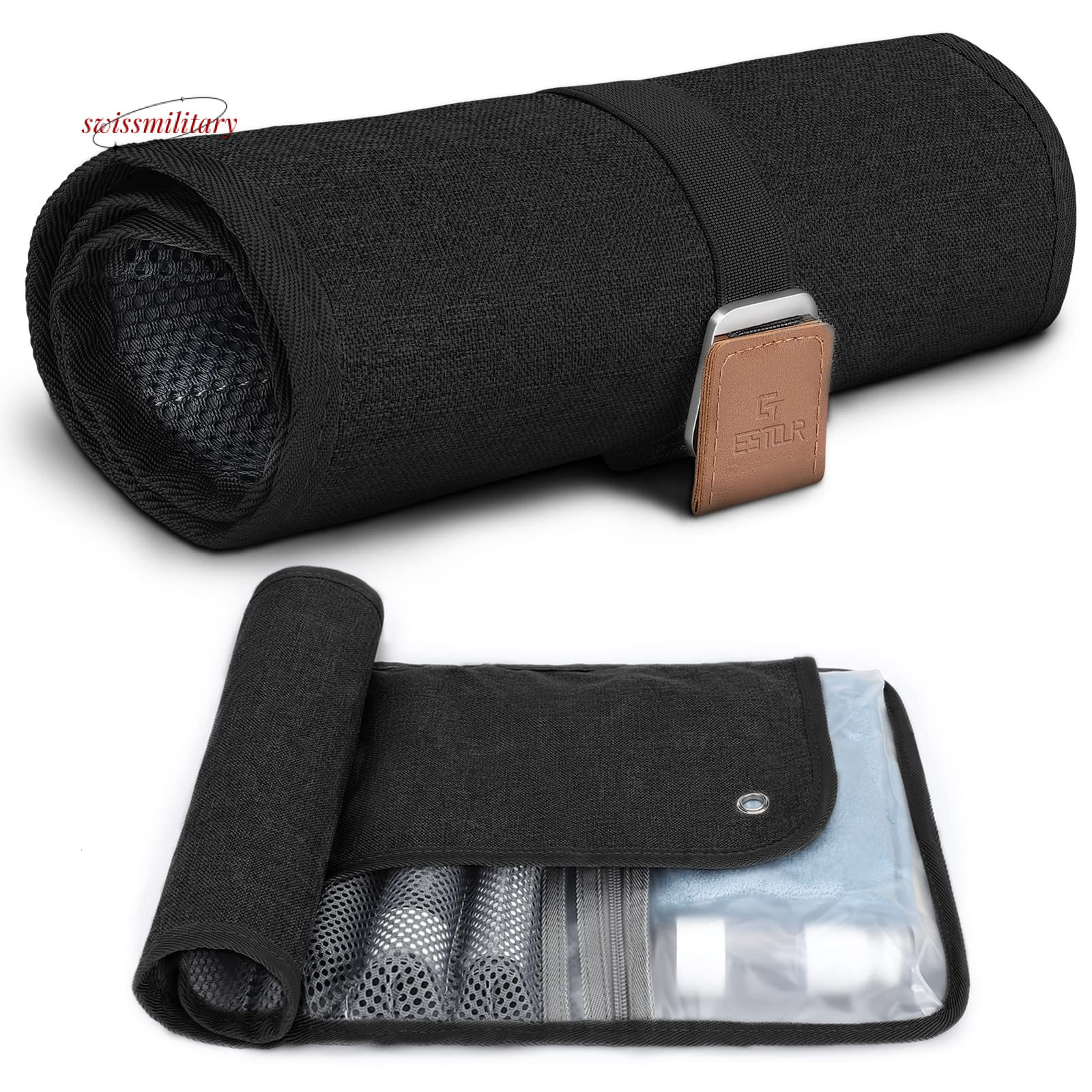 Men's toiletry travel set waterproof bathroom roll storage bag for shaving kit toiletries #21 swissmilitary