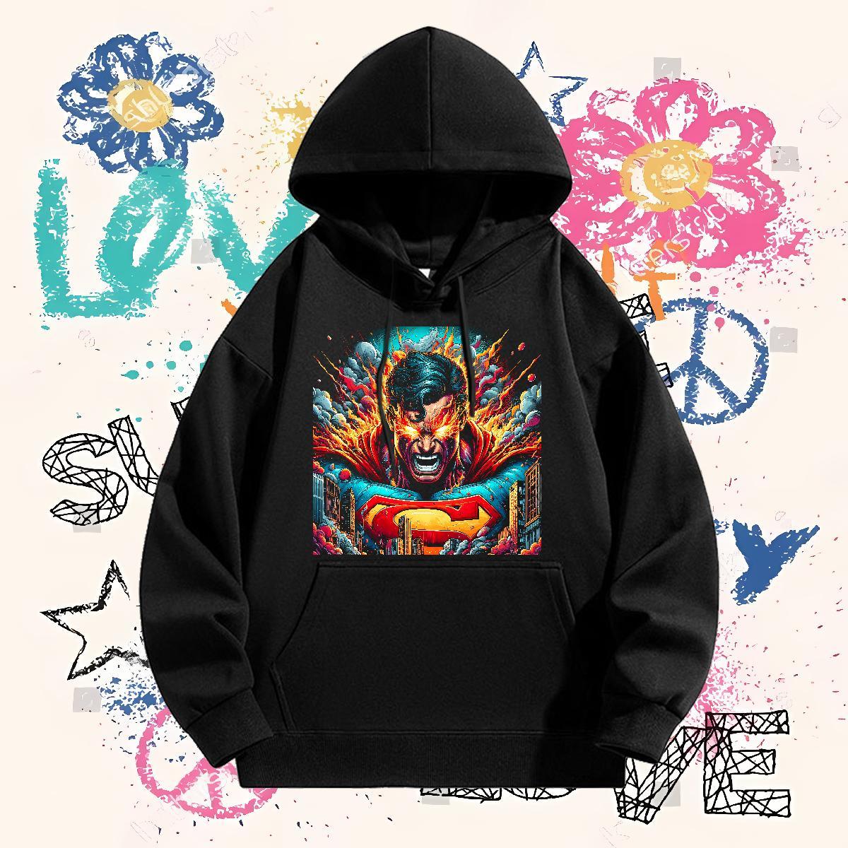 Brand Hoodie Breathable Hooded Collar Cool Hoodie Pullover DIY Printed Clothes Street Casual Warm Fleece