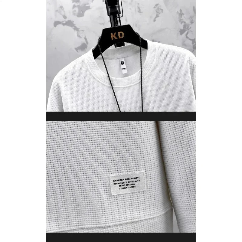 2024 Spring Autumn Mens Two Piece Set Linen Fabric Casual Sweatshirt and Sweatpants Set Mens Sports Suit Fashion Tracksuit 241105