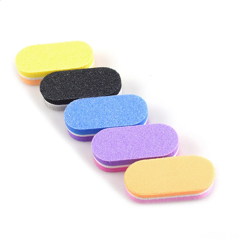 500 PcsLot Wholesale Nail Supplies Mini Nail Sponge Files Buffer Block Double Side Buffing Gel Nail Polish Manicure Tools Kit 241105