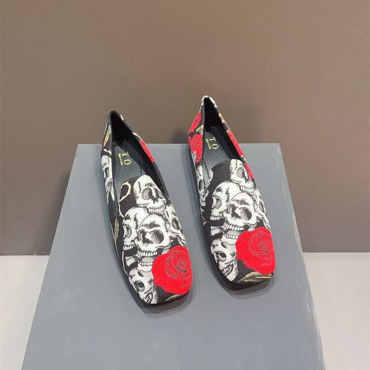 China-Chic Flat Sole Small Single For Women In South Korea Autumn New Style Versatile Shallow Mouth Trend Square Head Women's Shoes
