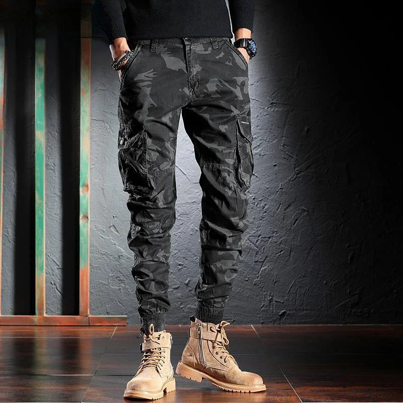 Stylish Camouflage Cargo Pants for Men with Jogging and Casual n Slim Fit Mens Work Tactical Tracksuit Trousers Plus Size 241105