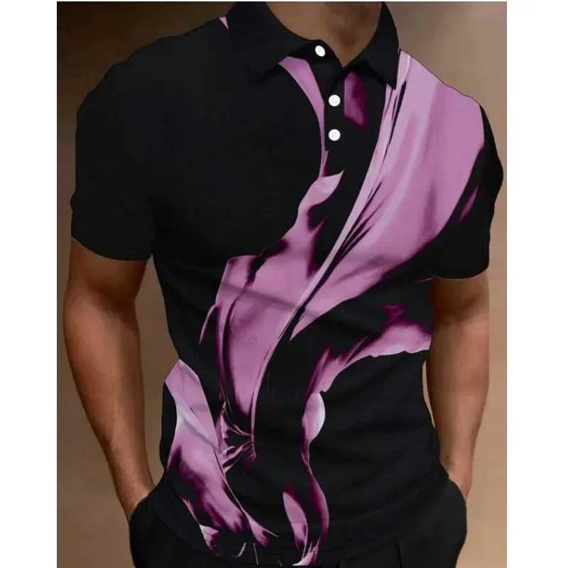 Fashion mens 3D silk printed summer casual short sleeved designer oversized mens clothing W241104