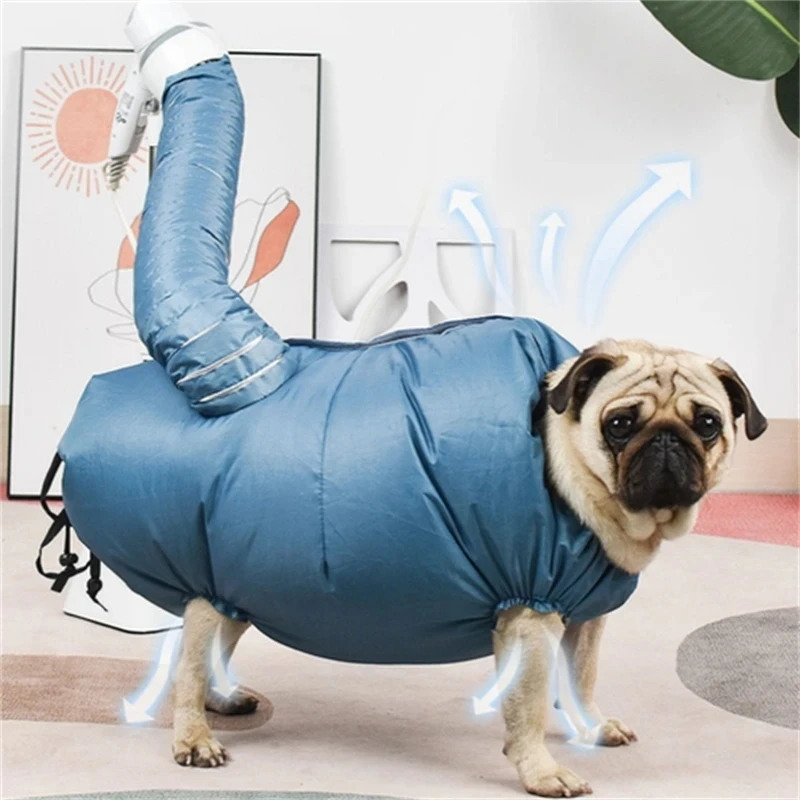 Pet Dogs Drying Bags Dryer Hair Blow Fast Portable Foldable Grooming Bag Household Pet Hair Bag Efficient Dry Tool Kit 241105