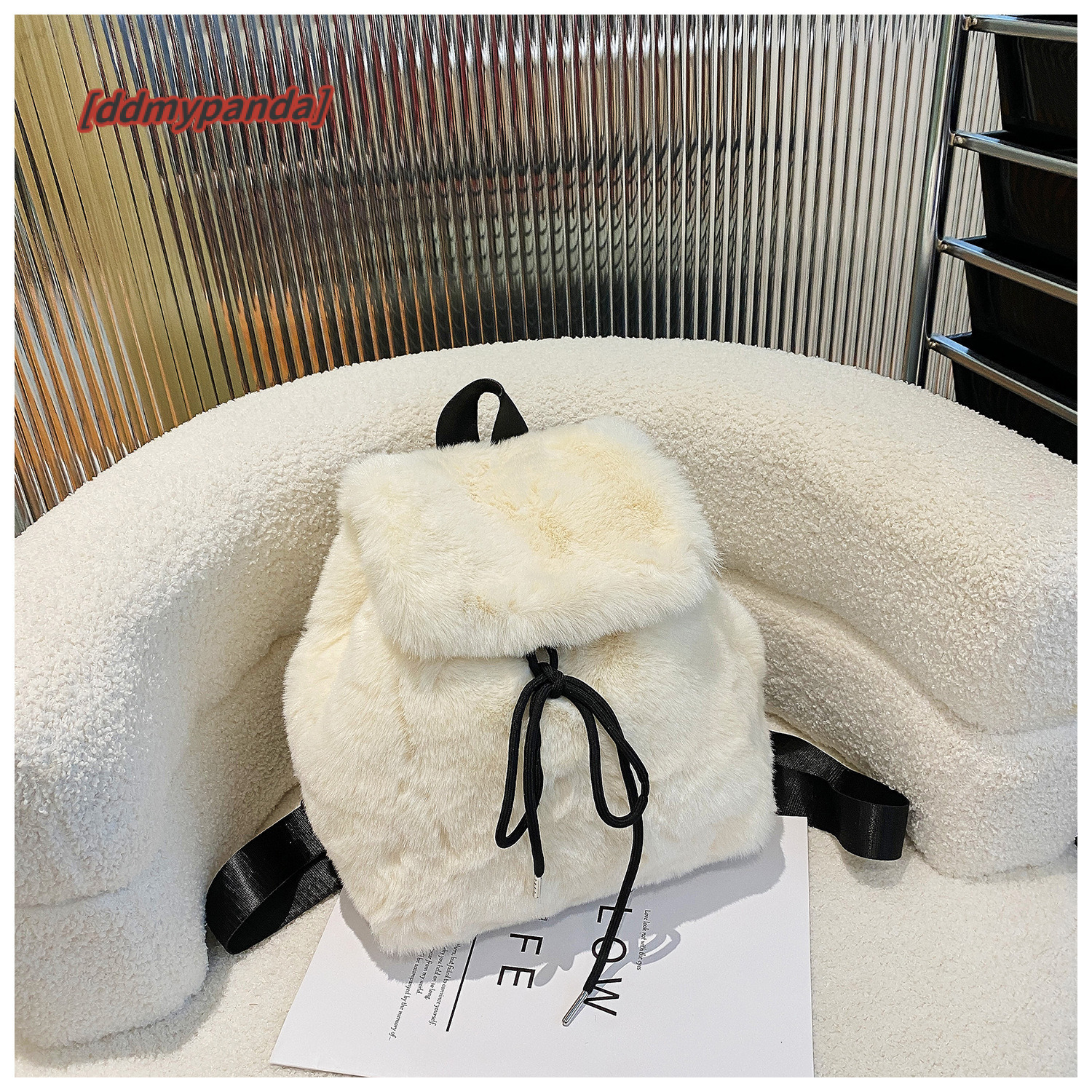 Autumn and winter fur bag new casual small women's versatile Korean version high-end fashion backpack #26 ddmypanda