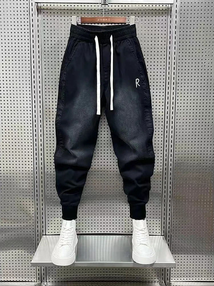 Mens Harem Jeans Japanese Harajuku y Baggy Hip Hop Streetwear in Black Korean Street Trousers 241105