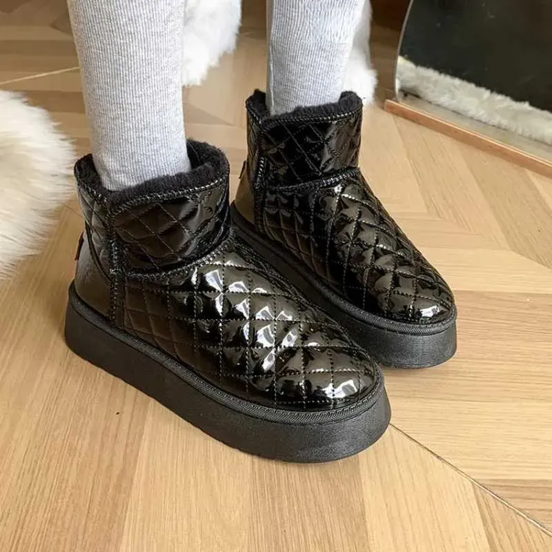 Boots Designer Snow Warm Plush Flat Shoes Winter Doc Martines Womens Ankle Boots Xw6.5 Booties