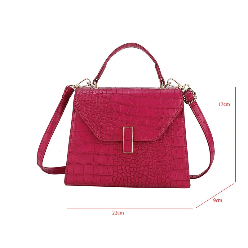 7 Colors Small Square Bag For Women er Shoulder Bag Stone Pattern Crossbody Bag PU Leather Female Travel Handbag 241031