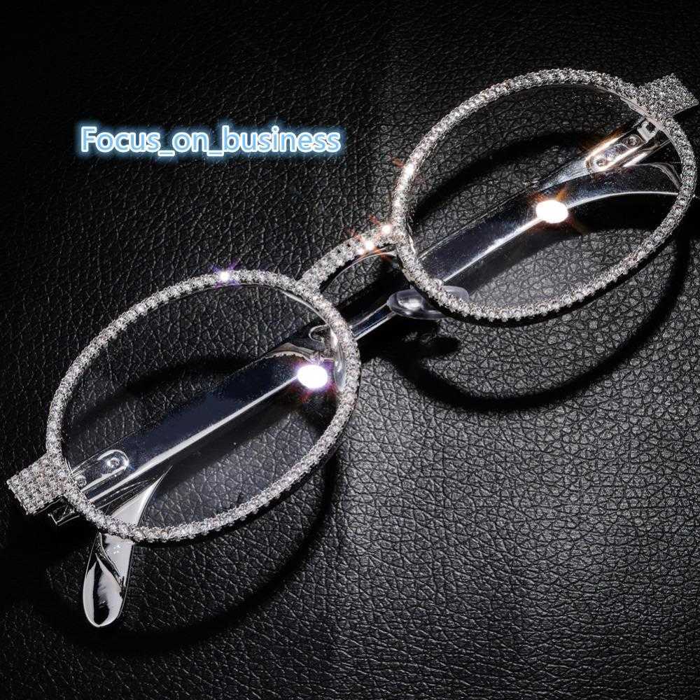 Personalized hip-hop sunglassesCustom Moissanite Ice out Glasses frame Setting Mens Dia Sunglasses