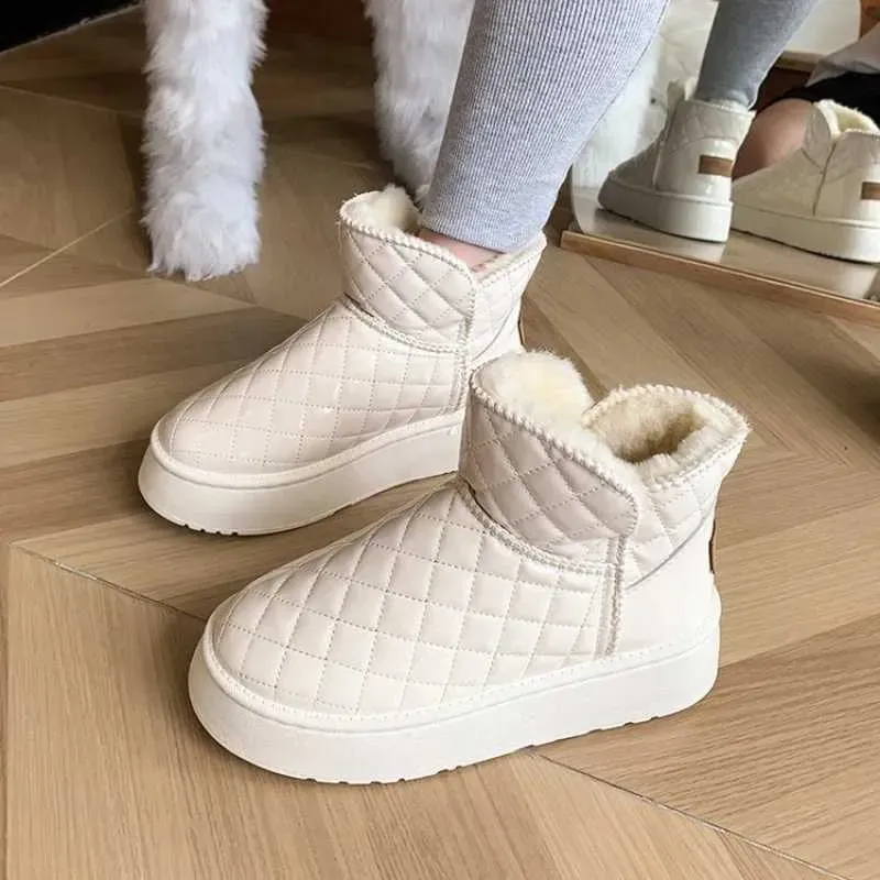 Boots Designer Snow Warm Plush Flat Shoes Winter Doc Martines Womens Ankle Boots Xw6.5 Booties