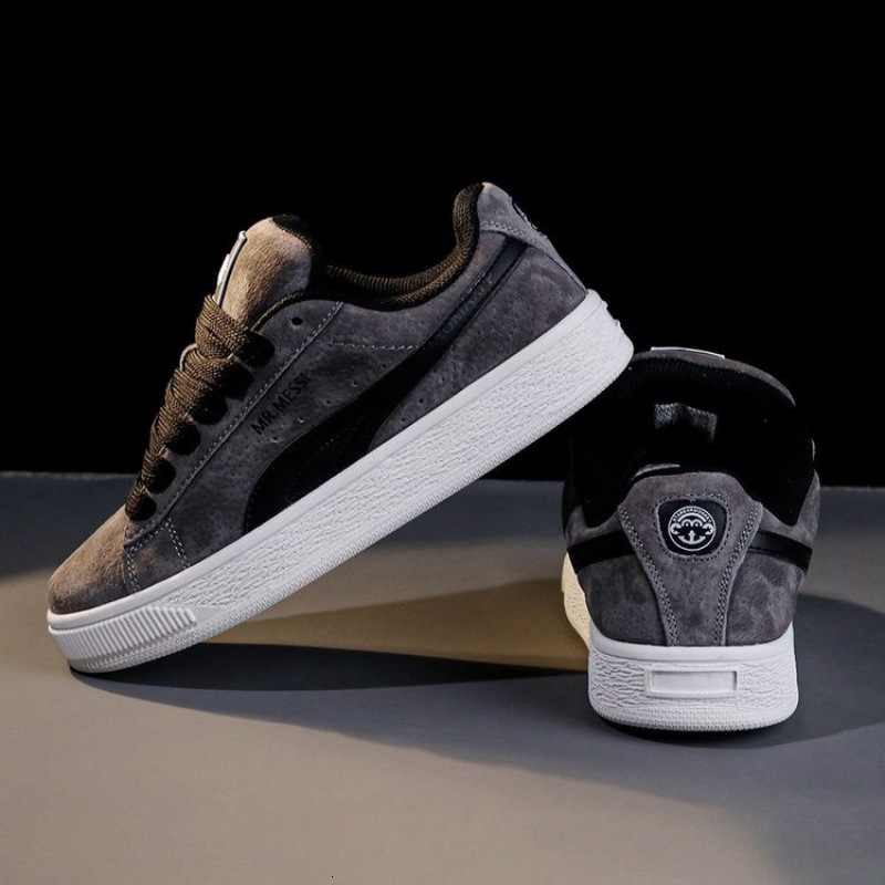 Lace up Outdoor Ethnic Shoes Spring and Autumn Rubber Square Head Imitation Leather Artificial PU Leather Low Top Shoes