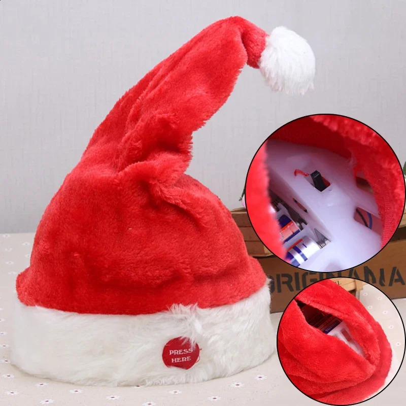 Electric Christmas Hat Music Dance Electric Swinging Christmas Hat Singing Swinging Childrens 241105