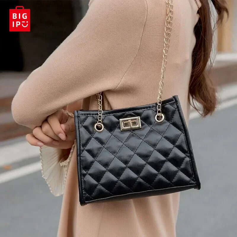 Designer Bag Hot Selling New Solid Color Prismatic Plaid Women Shoulder Bag Korean Version Fashion Lady Style Chain Pu Leather Light Handbag