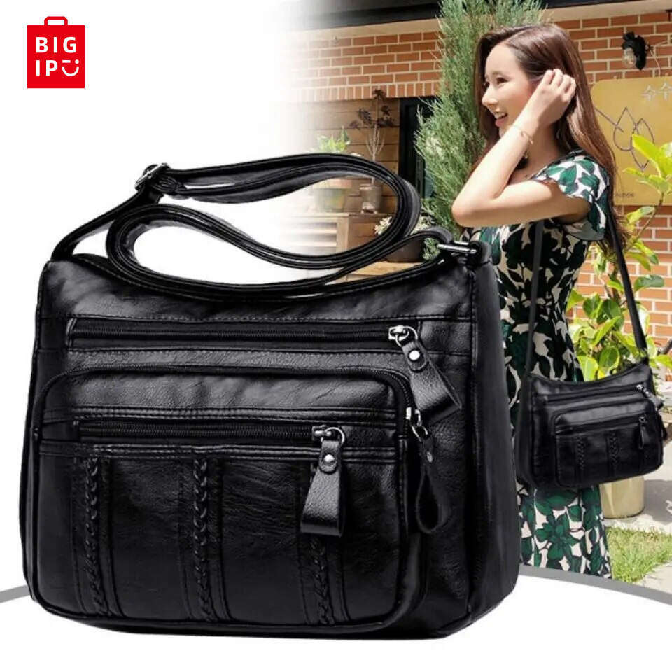Designer Bag 2024 New Middle-Aged Women's Bag, Lightweight, Multi-Layered, Large-Capacity Mother's Bag, Crossbody Bag, Elderly Bag, Shoulder