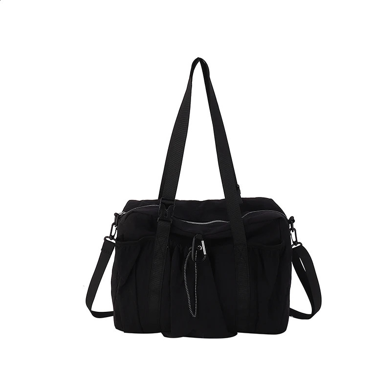High quality simple shoulder bag zipper nylon youth large capacity womens travel bag fashion Bolso Mujer 241105