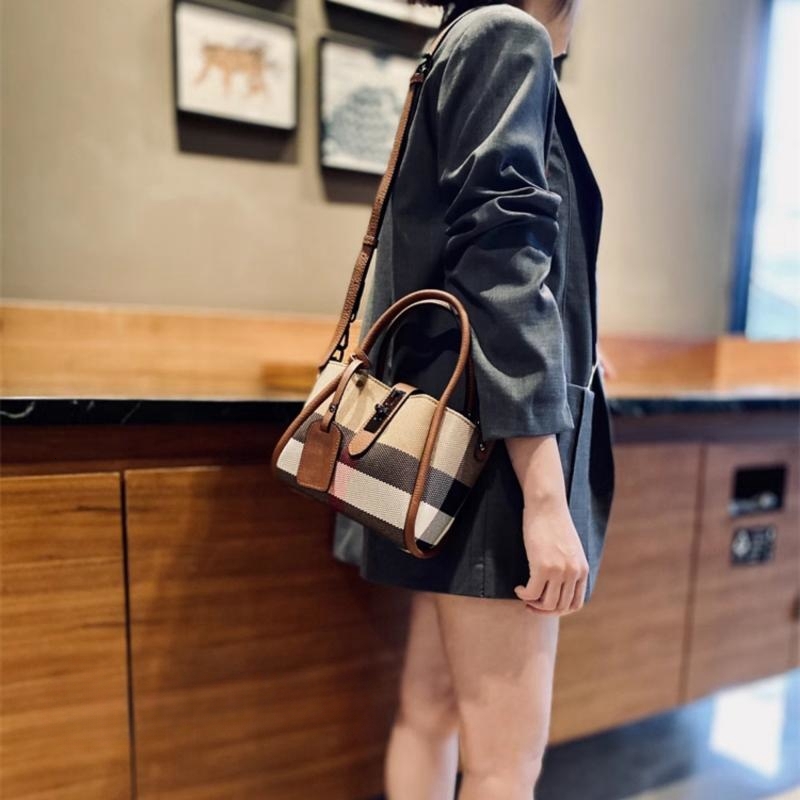 Plaid Shoulder Bags for Women 2024 New Female Brand Tote Bag Casual Fashion Trends Handbag