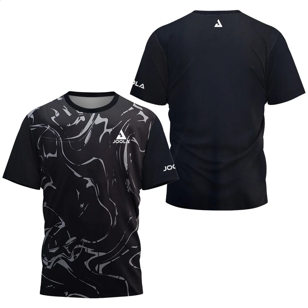 2024 mens summer Table tennis monogram print Mens badminton Tennis Quick dry short sleeve Tops sports Tshirt 241105
