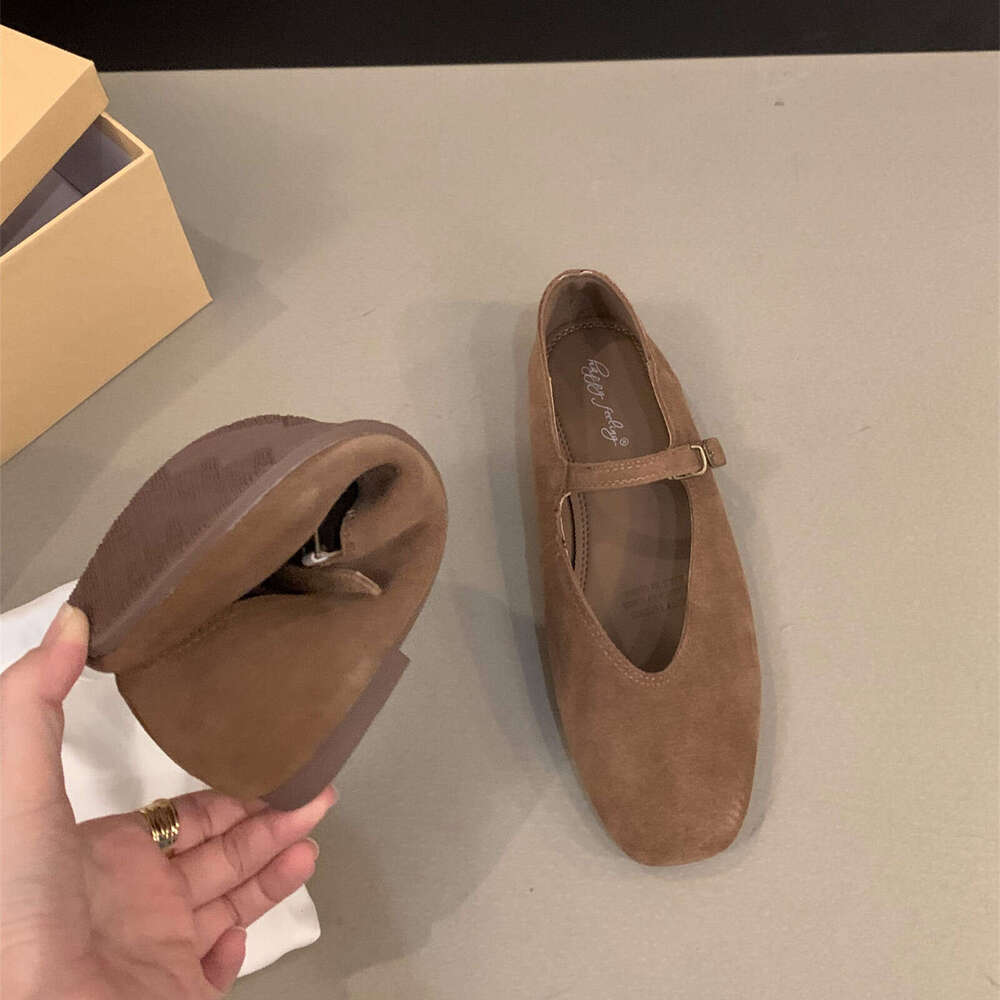 Soft Leather Women's Round Toe Ballet Flats Slip-On Casual Spring Shoes 4