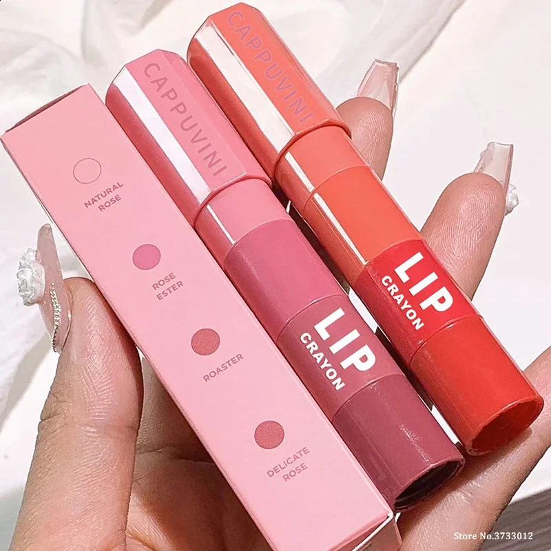 Mini Lipstick Set Matte 4 Colors Lipstick Combination 4 Sections Velvet Grapefruit Red Lip Pigment Non-stick Cup Lip Gloss kit 241105