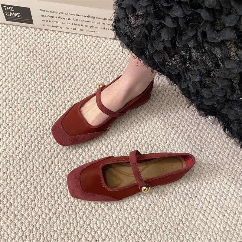 Gentle A Single Shoe, Spring New Style French Versatile Mary Jane Women's Shoes, Evening Shoes With Skirt