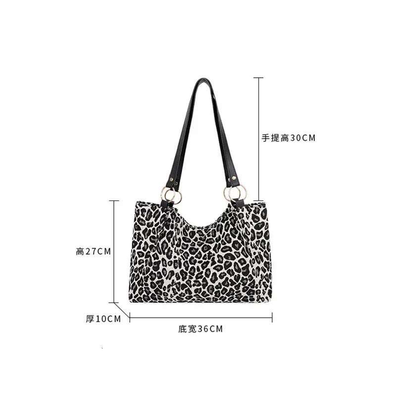 Designer Bag New Fashion Tote Bags Shopping And Travel Canvas Bags New Women Popular Handbags Large Capacity Leopard Shoulder Bags