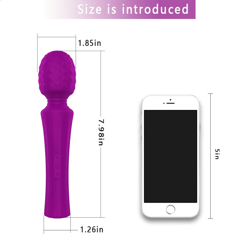 Powerful Clitoris Vibrator AV Magic Wand Stimulator G Spot Massager Dildo Masturbation Adult Game Sex Toy For Women 241105