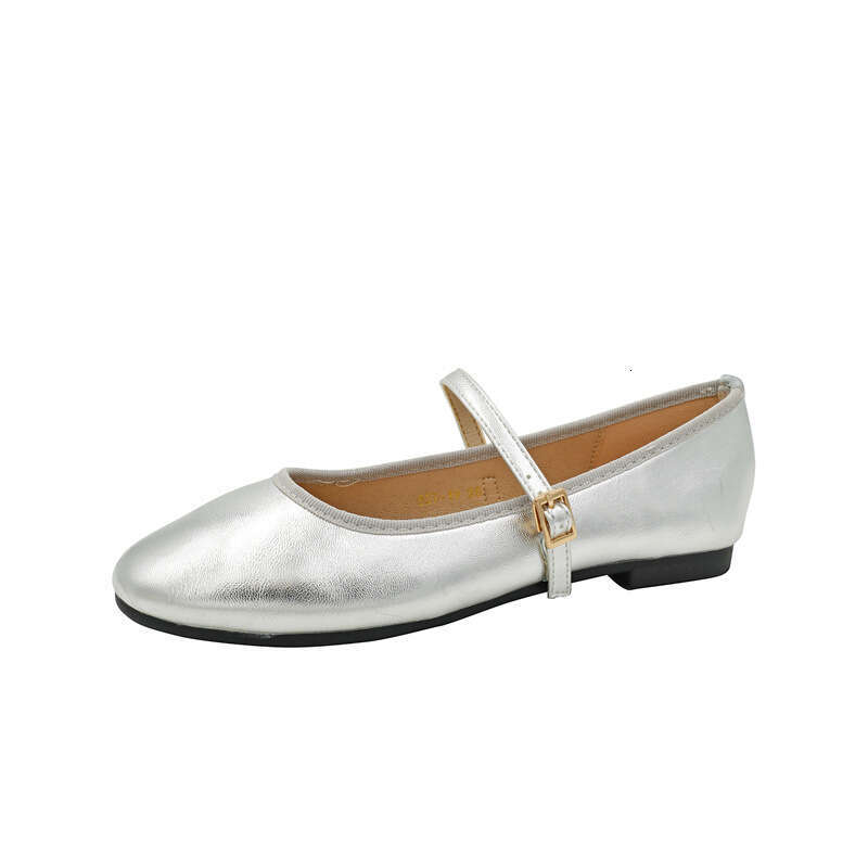 French Style Mary Jane Single For Women In Spring And Summer 2024, New Soled Soft Leather Shallow Mouth Round Toe Flat Shoes