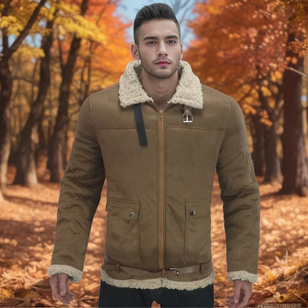 Mens Winter Zipper Fleece Jacket Cold Warm Wool Coats Street Windproof Casual Clothing Outerwear Lapel Jackets S5XL 241105