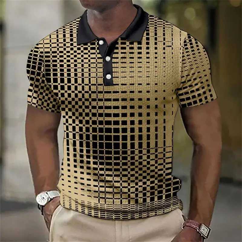 New trend mens summer short slip 3D digital printed shirt. W241104