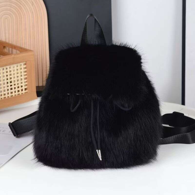 2024 Women's New Autumn/Winter Bag High Beauty Explosive Street Edition Plush Backpack